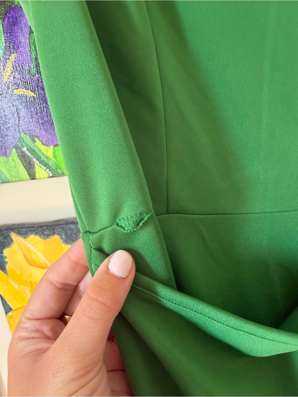 NWOT Sleeveless Emerald Green Knot-Detail Midi Dress - Picture 3 of 6